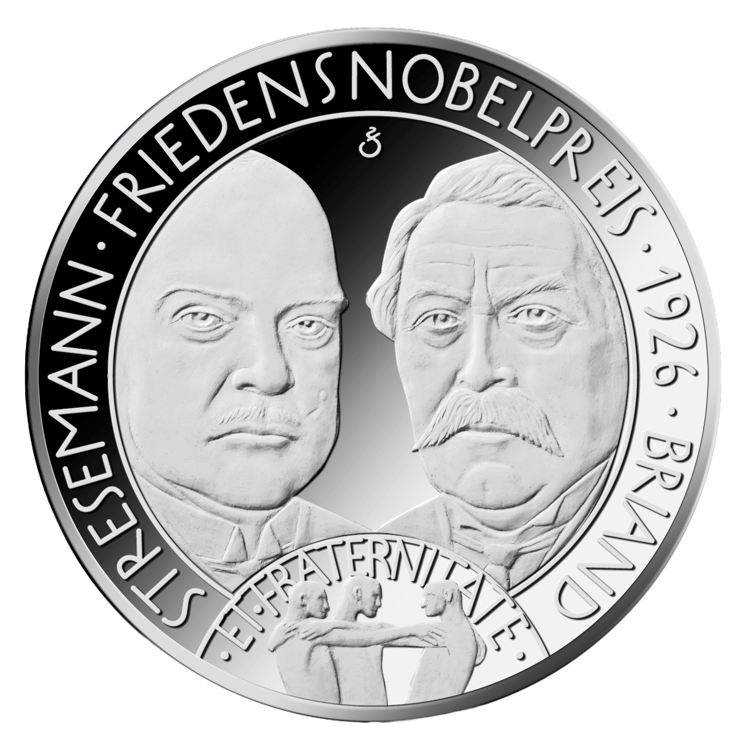 35-Euro-Silbermünze Friedensnobelpreis für Gustav Stresemann und Aristide Briand